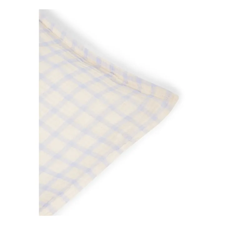 garbo&friends Taie d'oreiller Gingham Sky | Bleu ciel