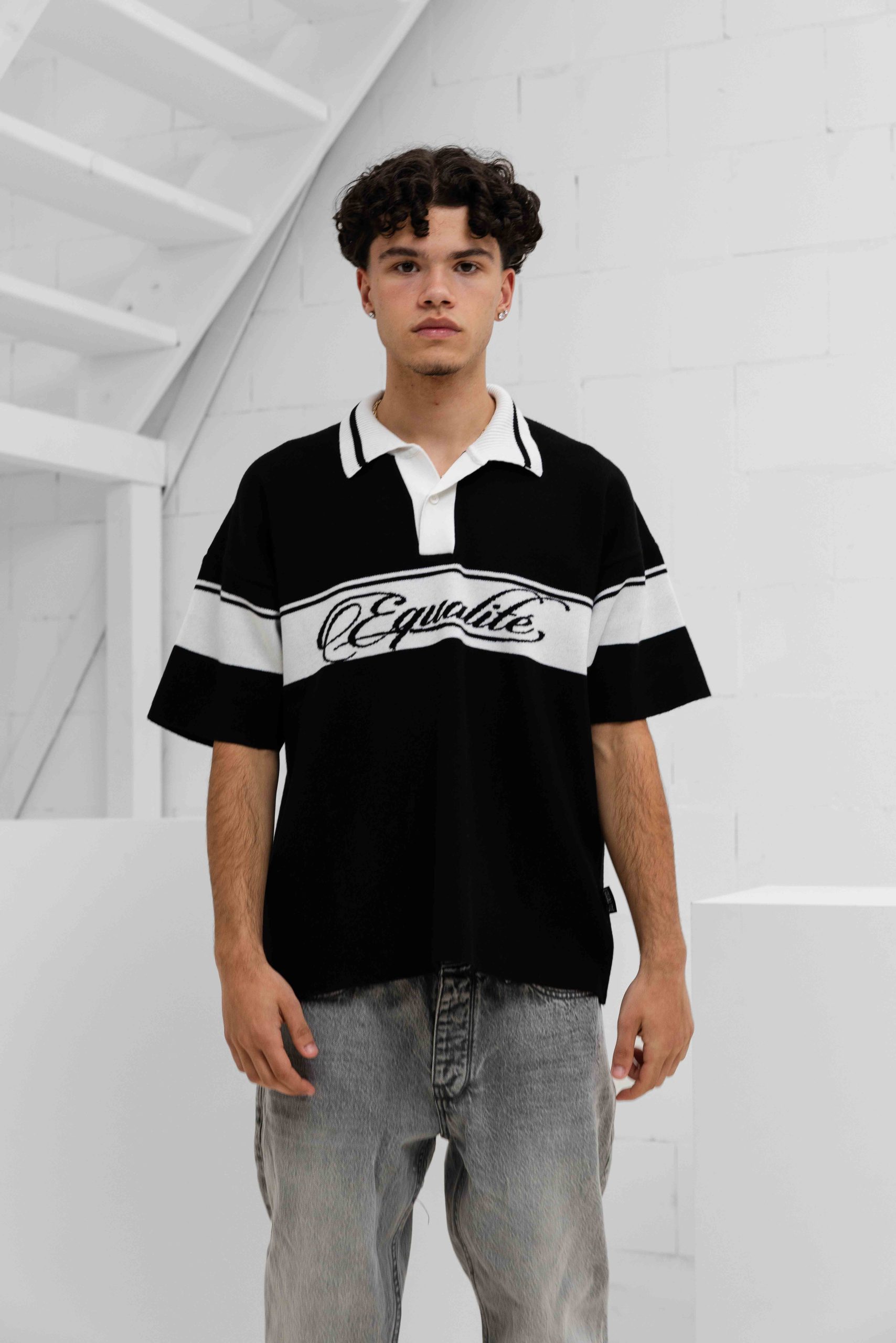 Equalité Jaden Knit Polo Heren Zwart