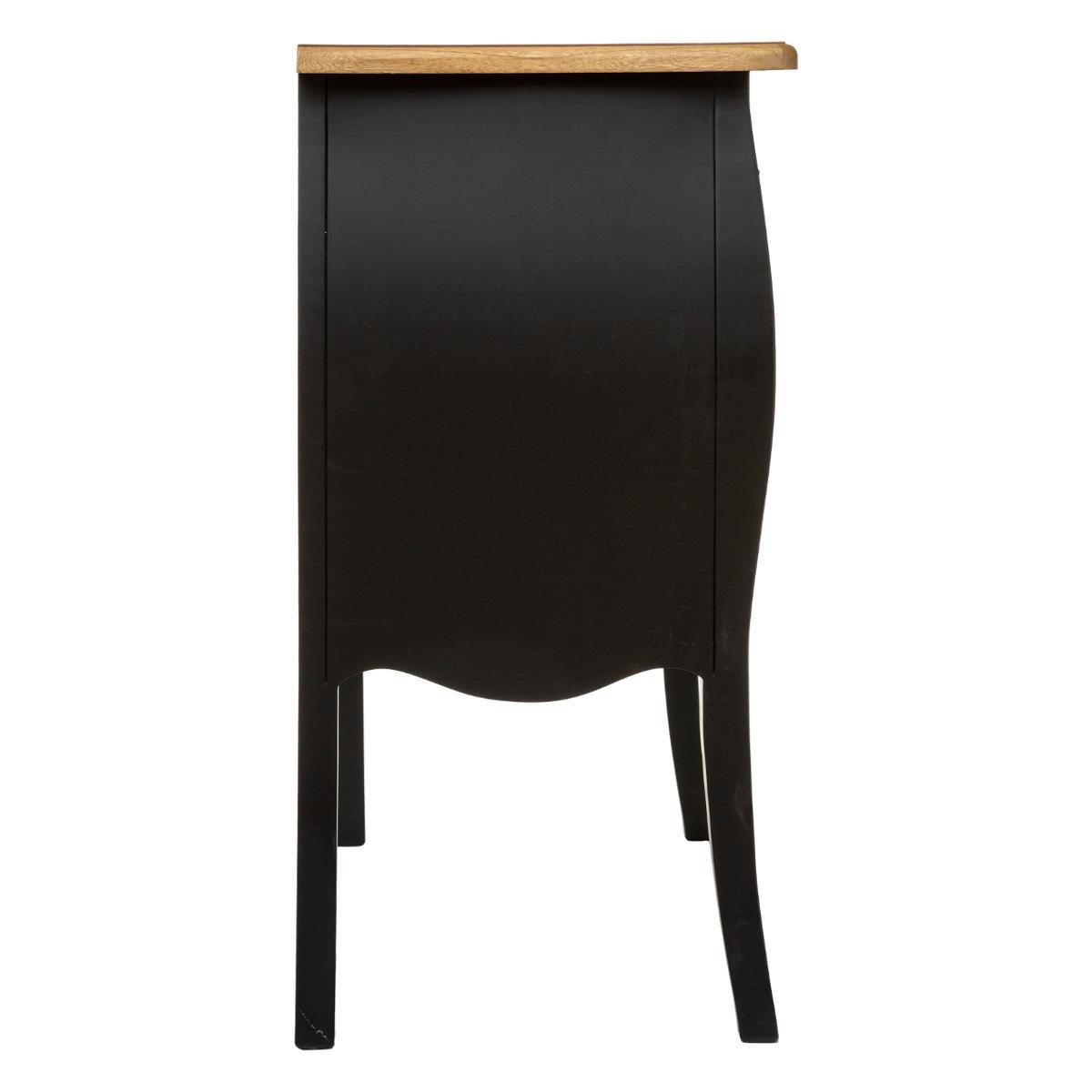 COMMODE 3 TIROIRS NOIR CHRYSA