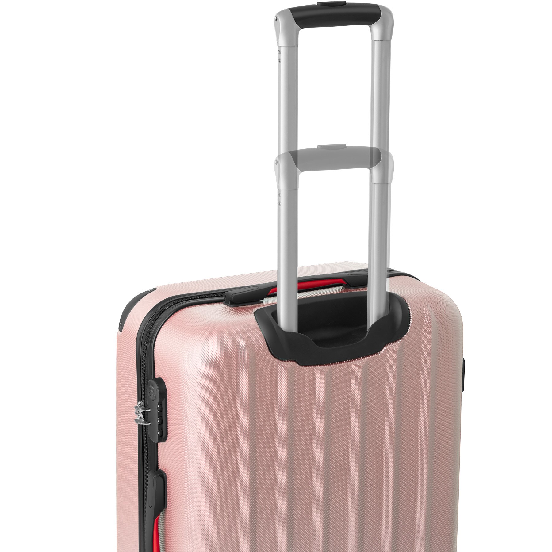 tectake® Hartschalenkoffer-Set, 4-teilig, 3 Trolleys und Beauty-Case aus robustem ABS-Kunststoff, abteilbarer Innenraum, mit Sicherheits-Zahlenschloss