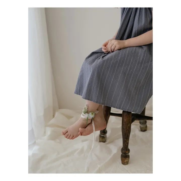 Louisiella Robe Hansely Volants Dentelle | Bleu nuit
