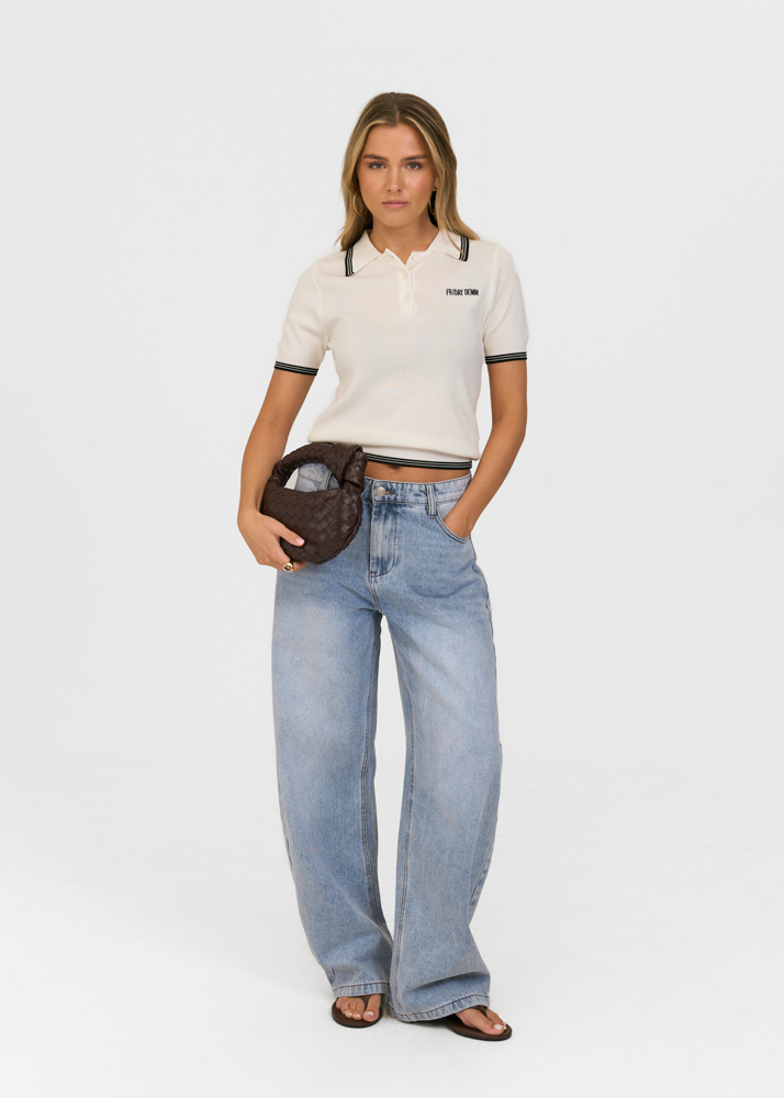 Friday Denim polo creme
