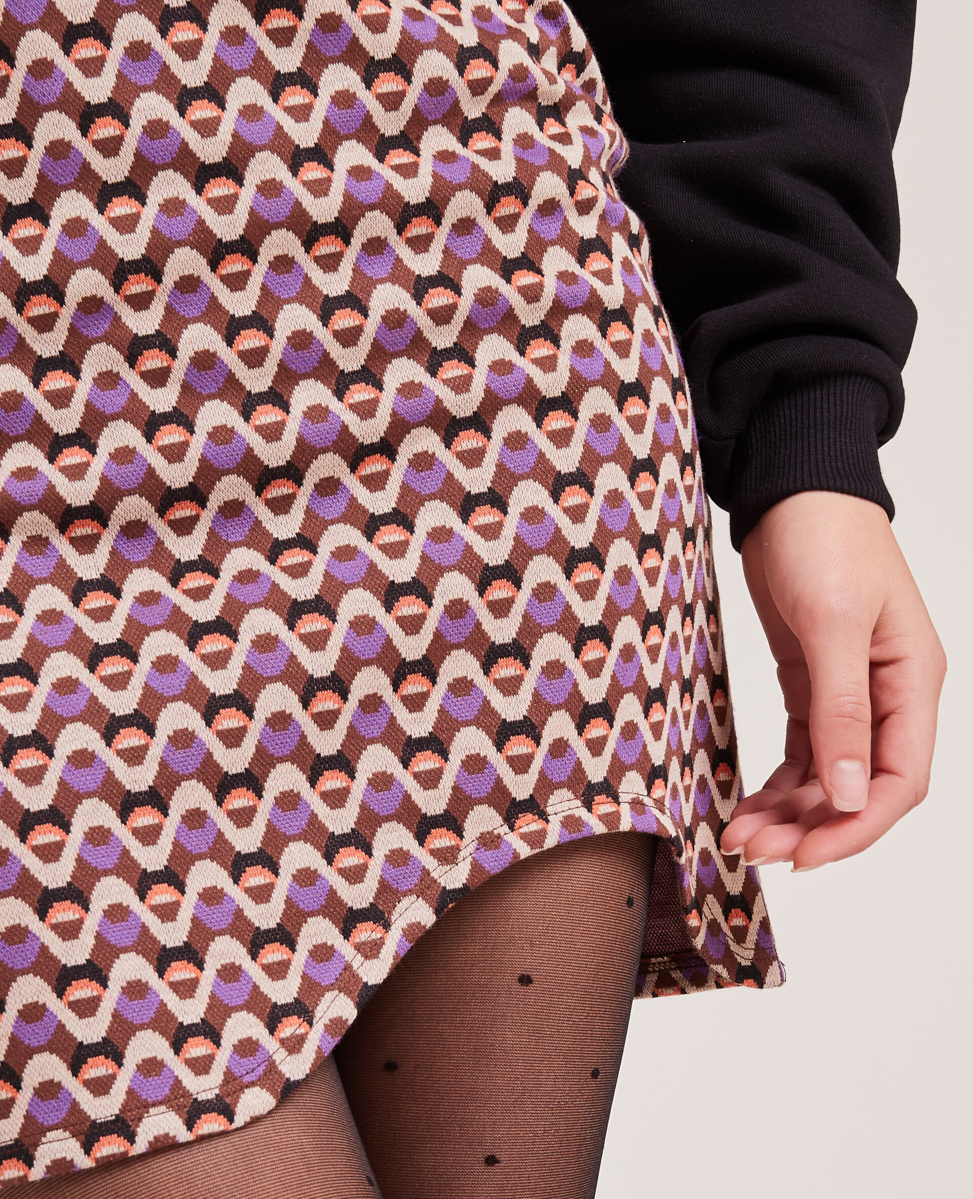 Jupe courte avec ouverture - Violet
