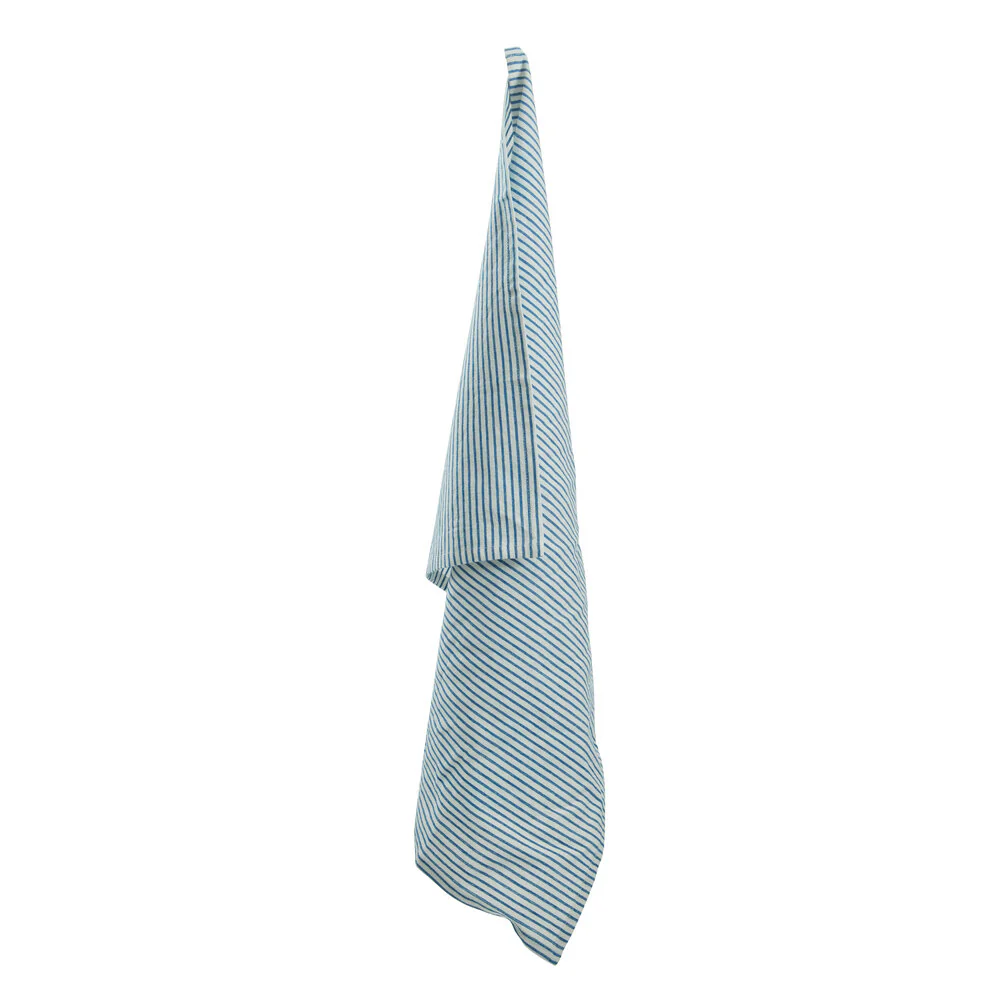 Bahne Interior  Stripe viskestykke smal, blå - 50x70 cm