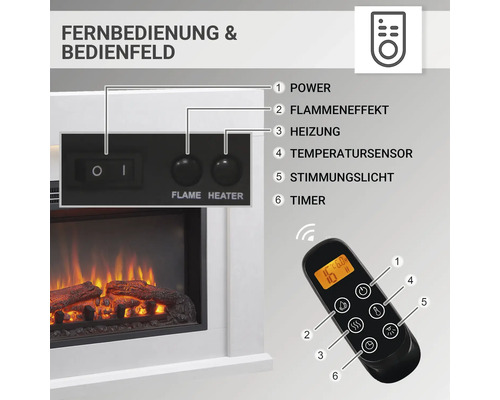 Elektrische haard Balderia Apollon grijs 2000 watt