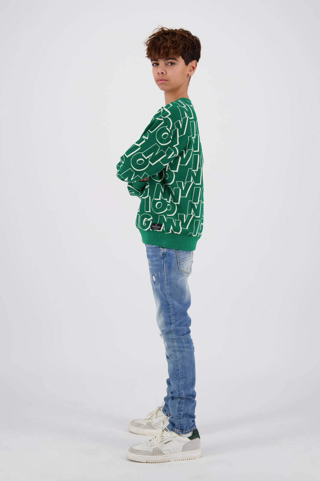 Vingino sweater Naros met logo groen