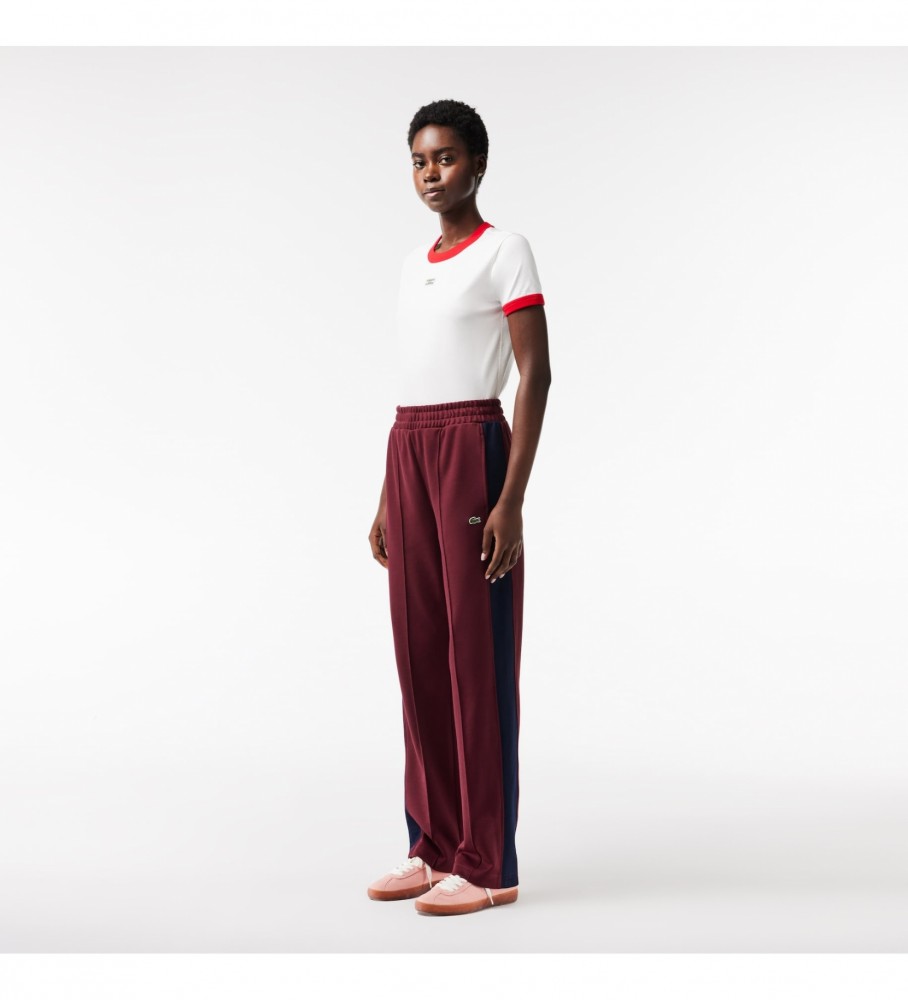 Calça de fato de treino Lacoste Paris cor de vinho