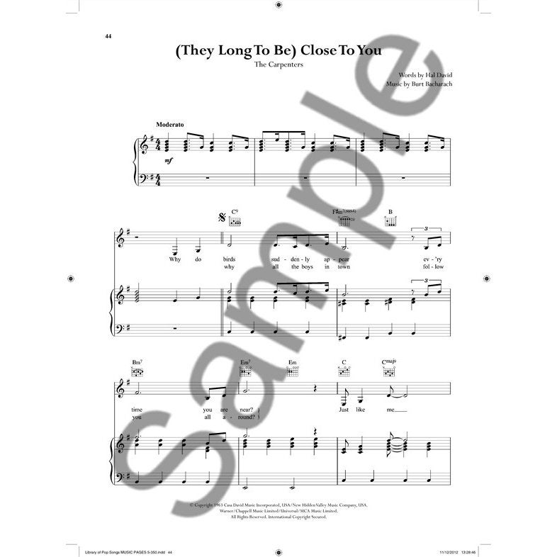 MusicSales - The Library Of Pop Songs