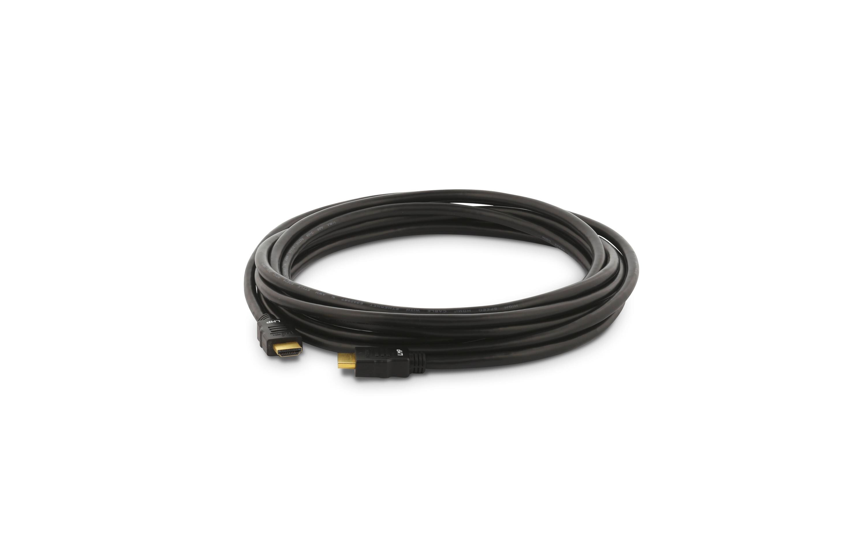 Kabel HDMI 2.0 4K, 60 Hz HDMI - HDMI, 10 mLMP 15436 HDMI-Kabel 10 m HDMI Typ A (Standard) Schwarz