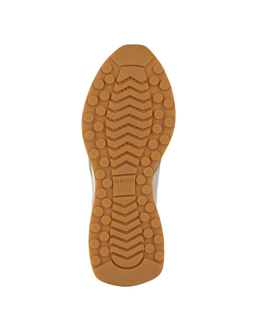 Baskets cuir kaki