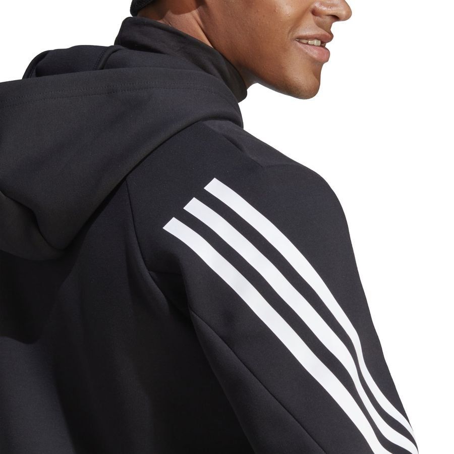 adidas Sweat à Capuche Future Icons 3-Stripes Full Zip - Noir/Blanc