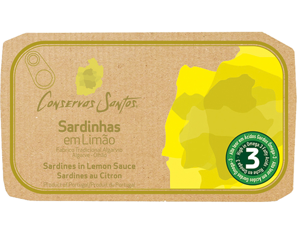SARDINHA CAMPOS SANTOS EM LIMÃO 120(90)G