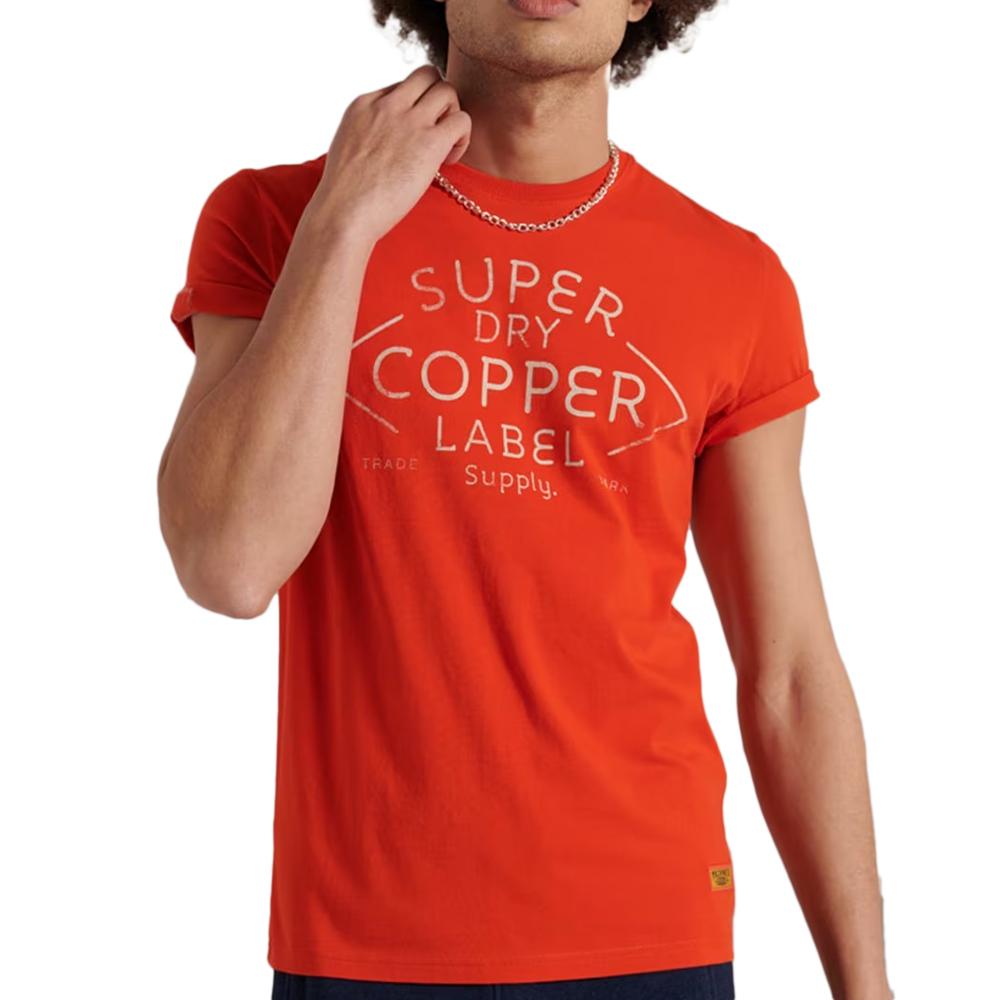 Superdry T-shirt Orange Homme Superdry Graphic