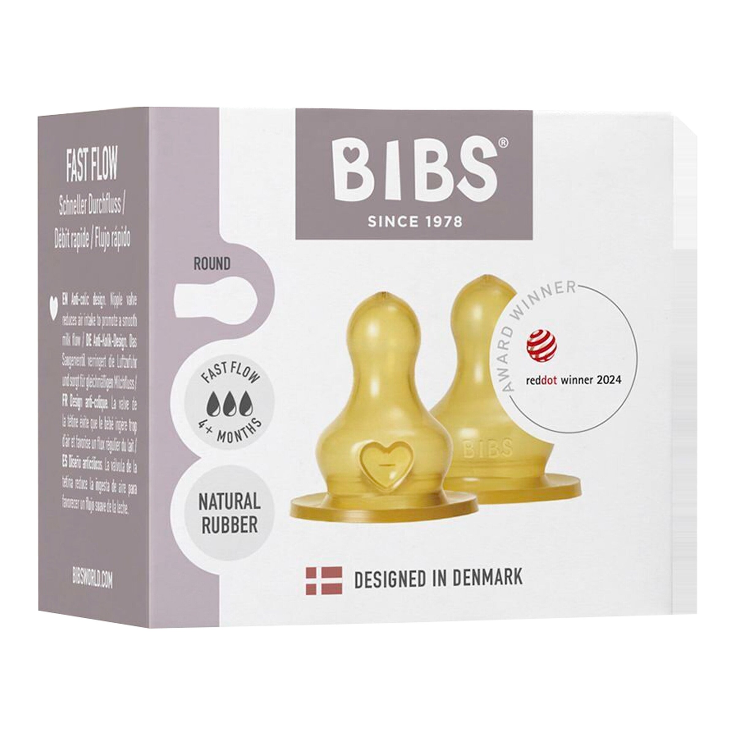 BIBS 2er-Pack Sauger, Latex, ab 6M