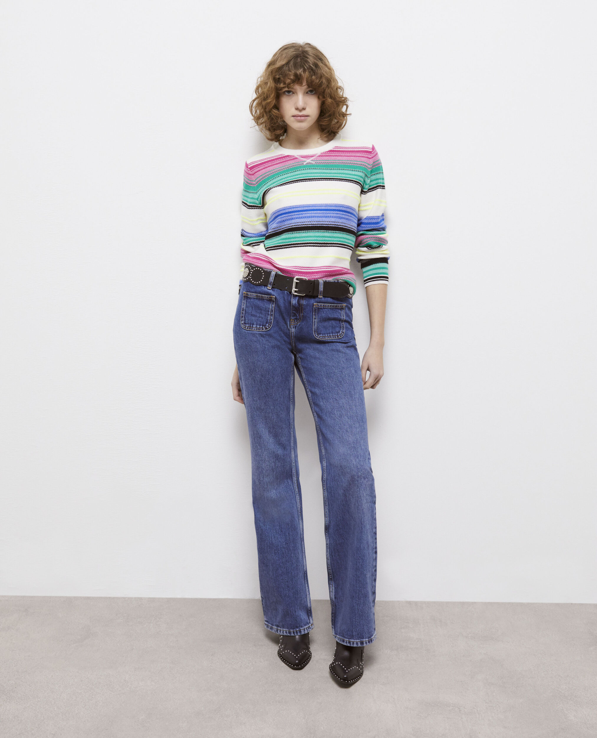 Pull imprimé en laine