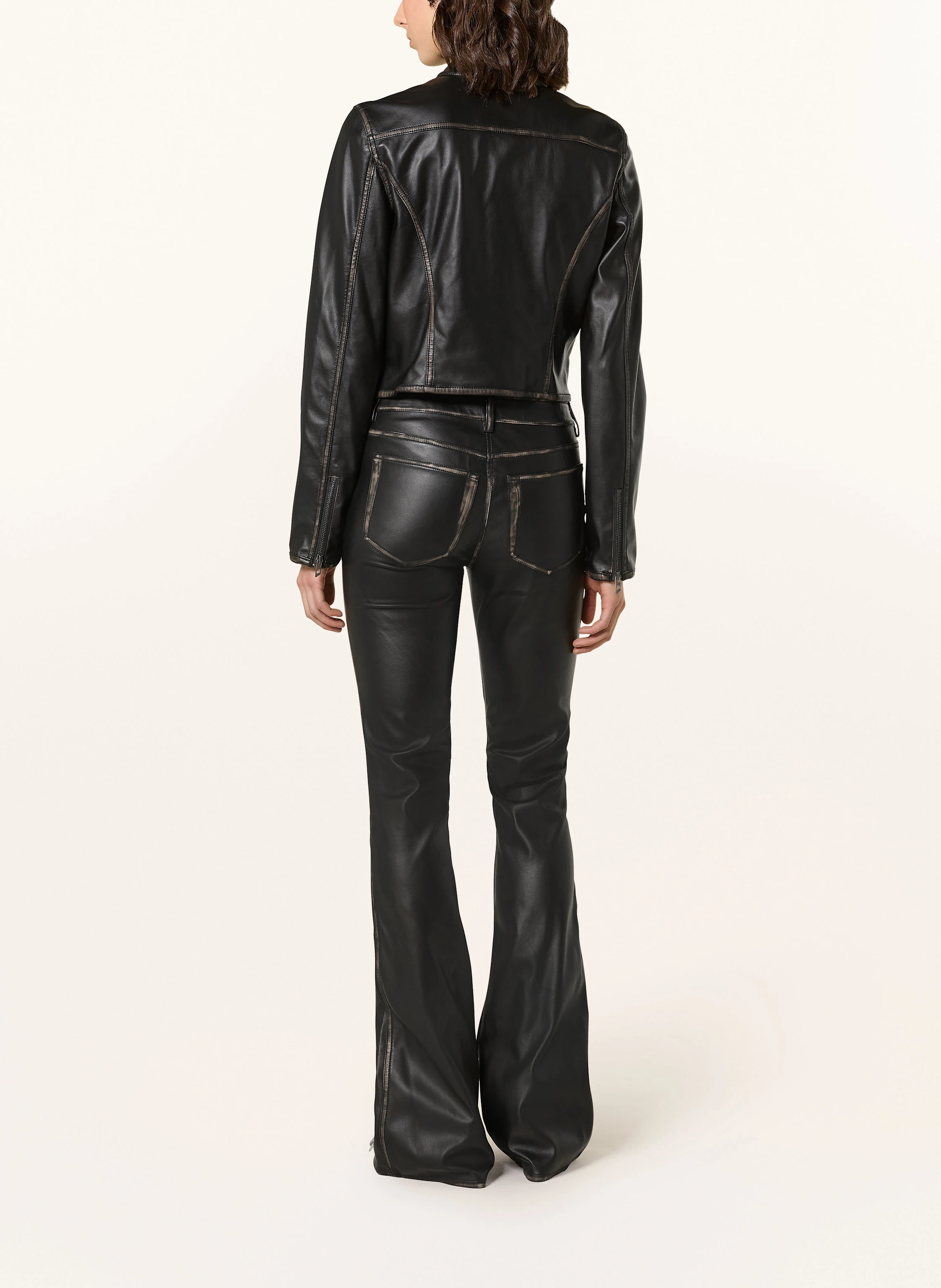 DIESEL Bootcut-Hose STELLAR in Lederoptik