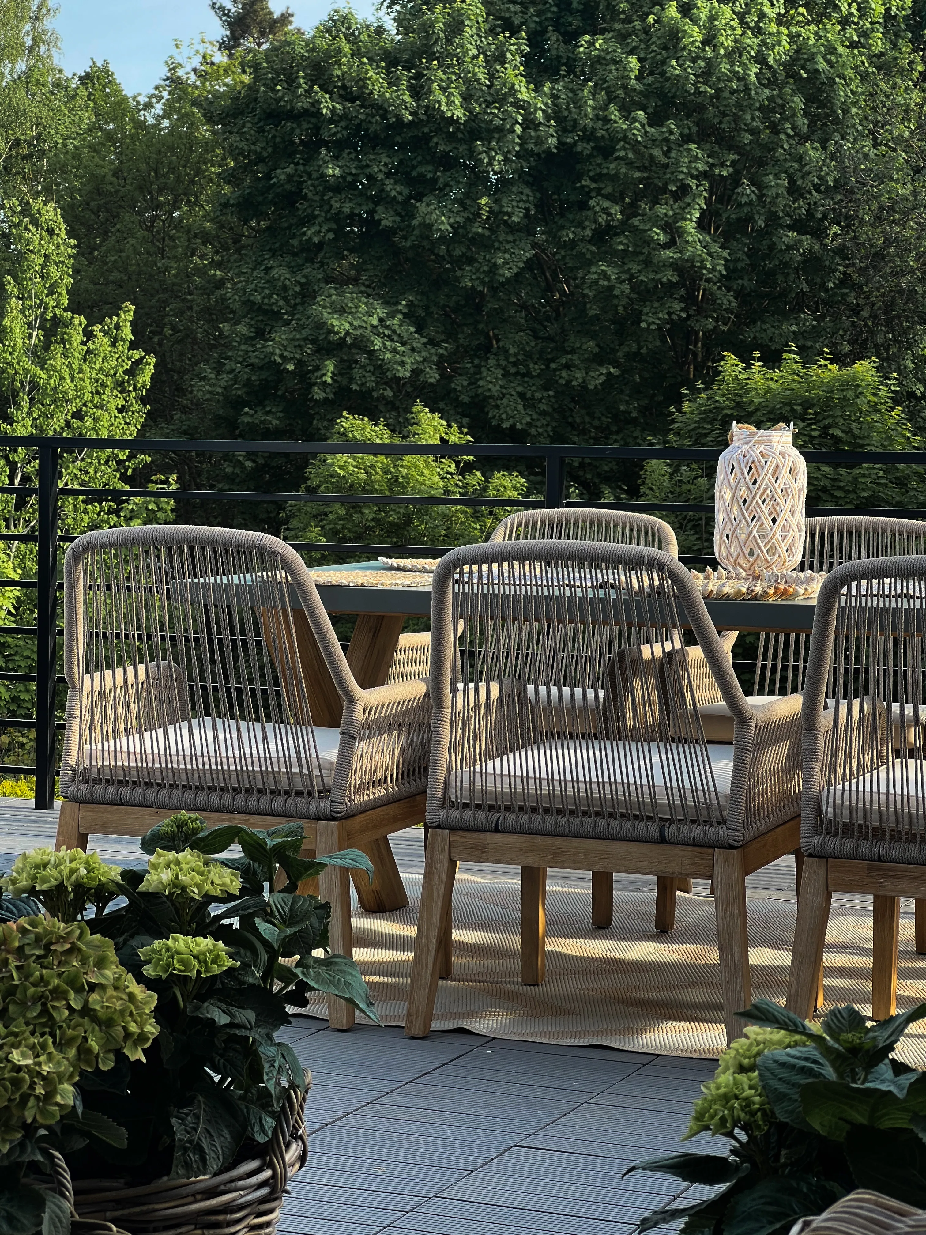 Tuinset 6-zits OLBIA met kussens Beton Beige