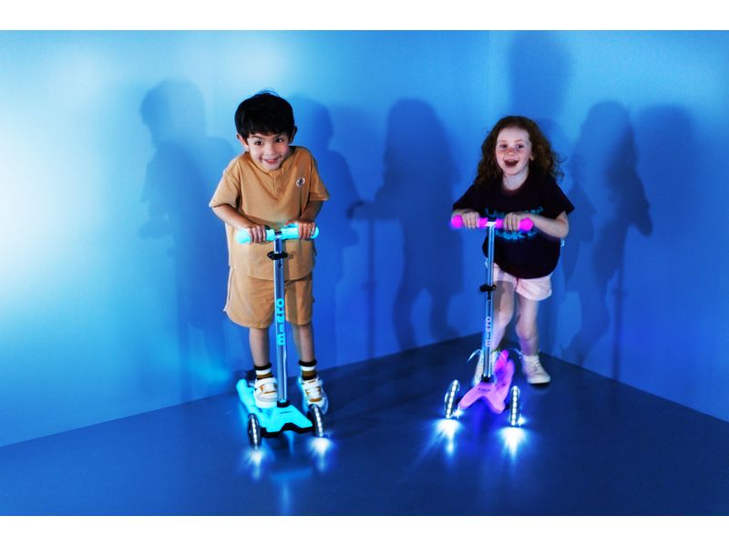 Micro Mobility Kickboard Mini Micro Deluxe Glow LED Pink Scooter für Kinder