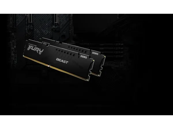 Kingston FURY Beast - DDR5 - modul - 32 GB - DIMM 288-PIN - 6400 MHz / PC5-51200 - CL32 - 1.4 V - ikke bufferet - on-die ECC - sort