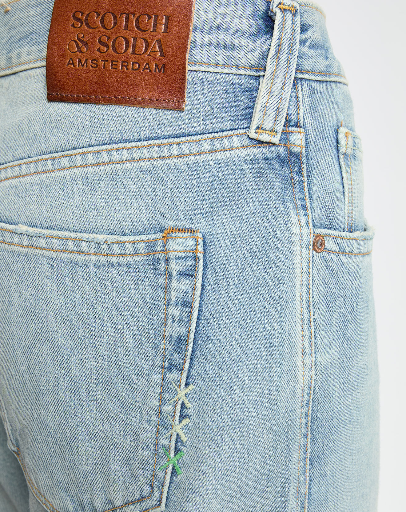 Scotch & Soda Jean 100% Coton Bio Regular Fit bleu clair