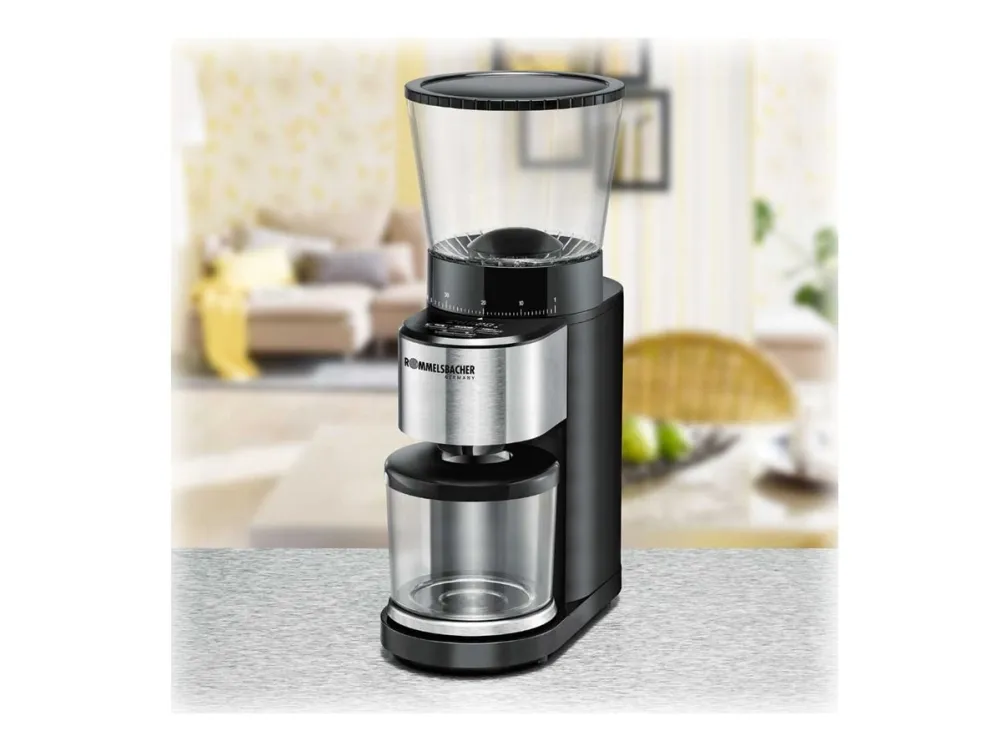 Rommelsbacher EKM 500 - Kaffekværn/køkkenvægt - 160 W - sort/rustfrit stål
