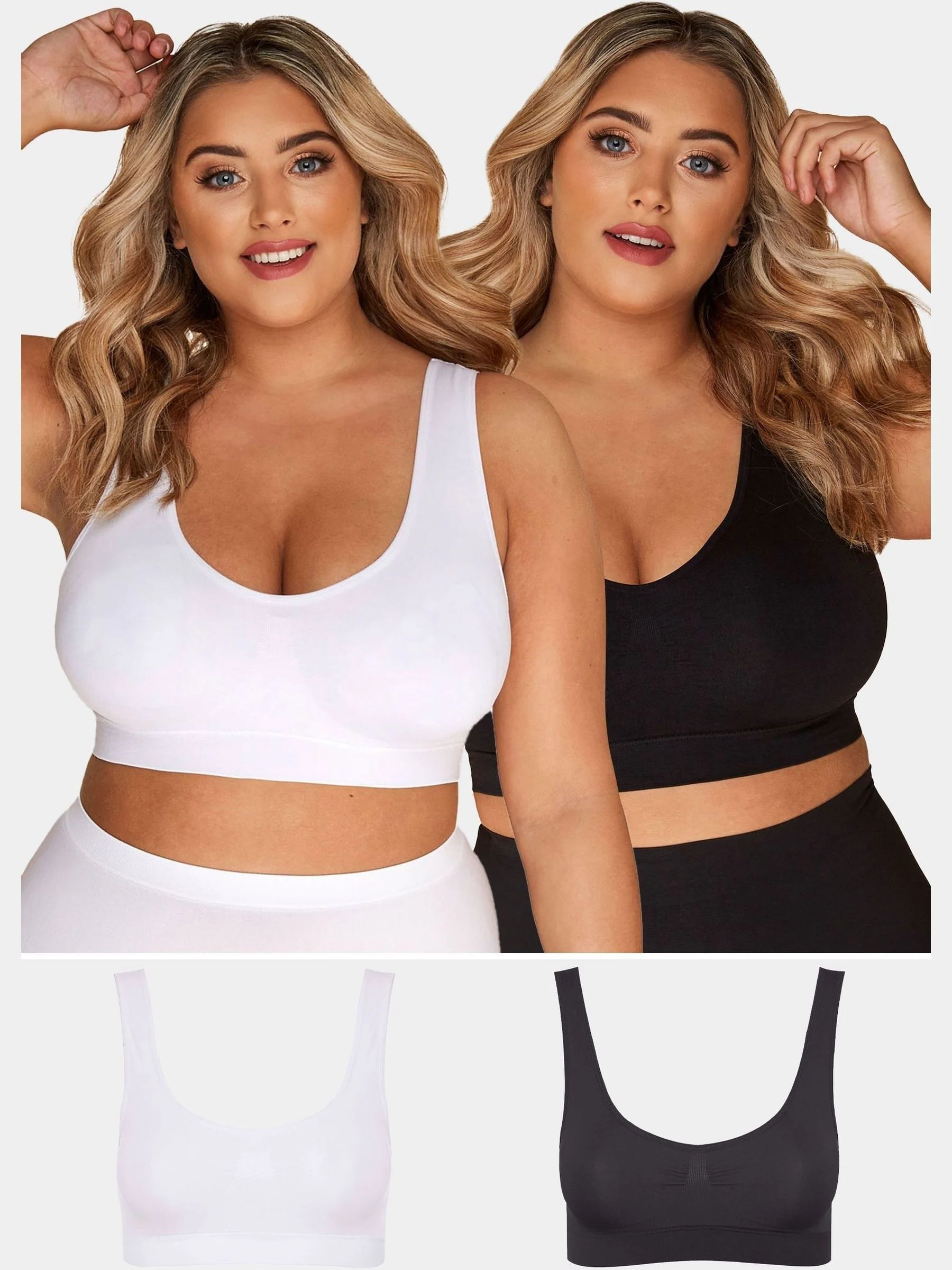 Yours Curve Seamless Unpadded Bra 2 Pack