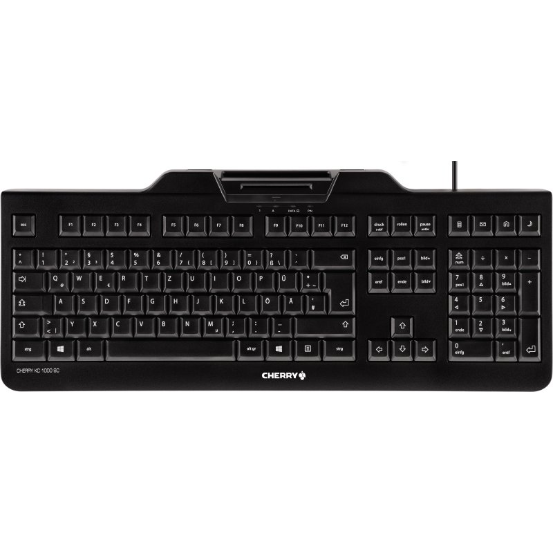 CHERRY KC 1000 SC clavier Bureau USB QWERTY Anglais américain Noir