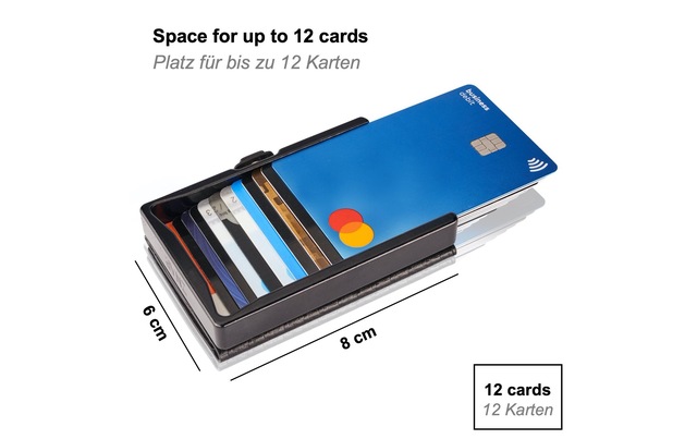 Geldbörse »ZNAP Slim Wallet Kork Black, 12er«