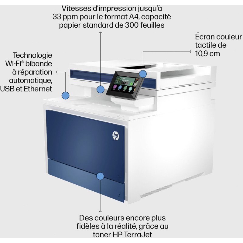 HP 4302FDW Imprimante multifonction 4 en 1 laser A4 couleur Wifi