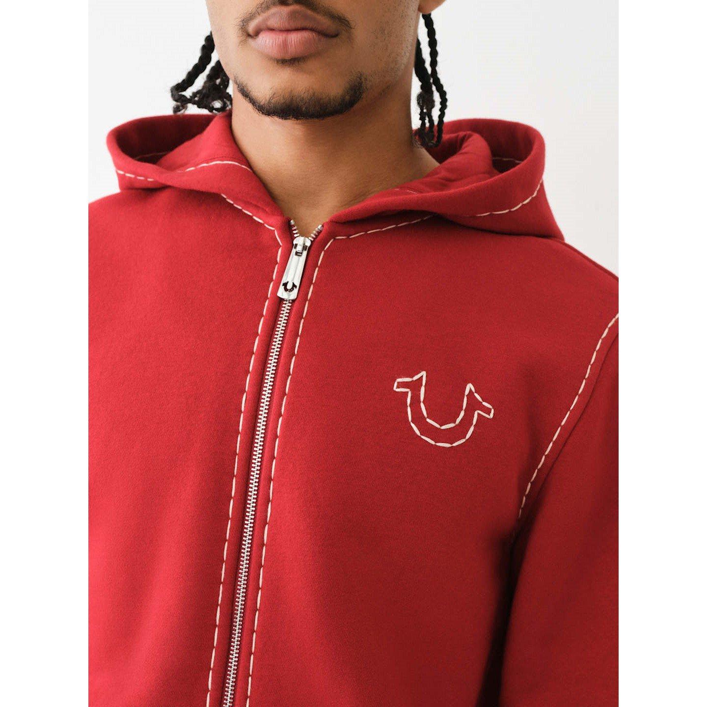 True Religion TR Horseshoe Applique Fleece Hoodie