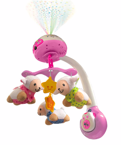 MOBILE COMPTE-MOUTONS ROSE - Ecru