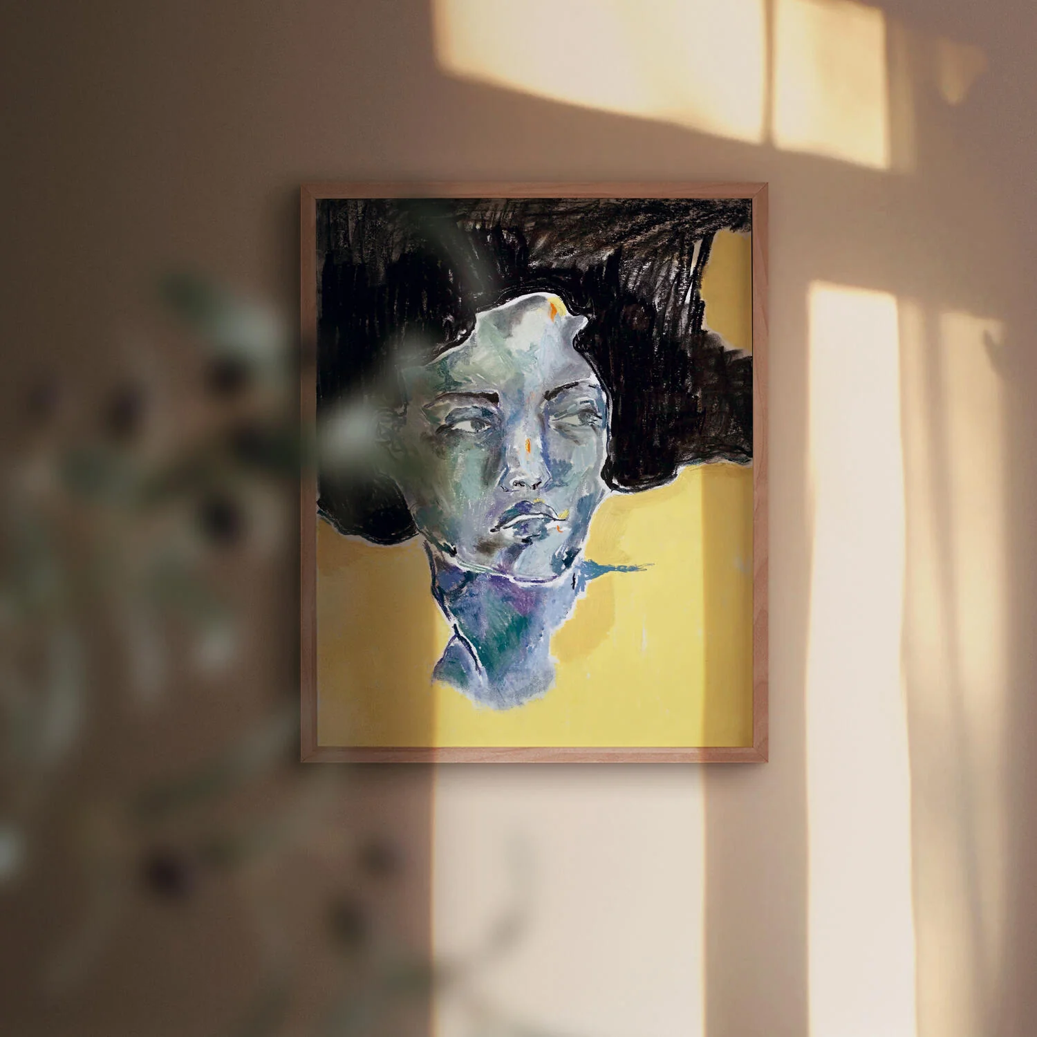 Poster & Frame  Fiona Alberte Portrait In Yellow plakat