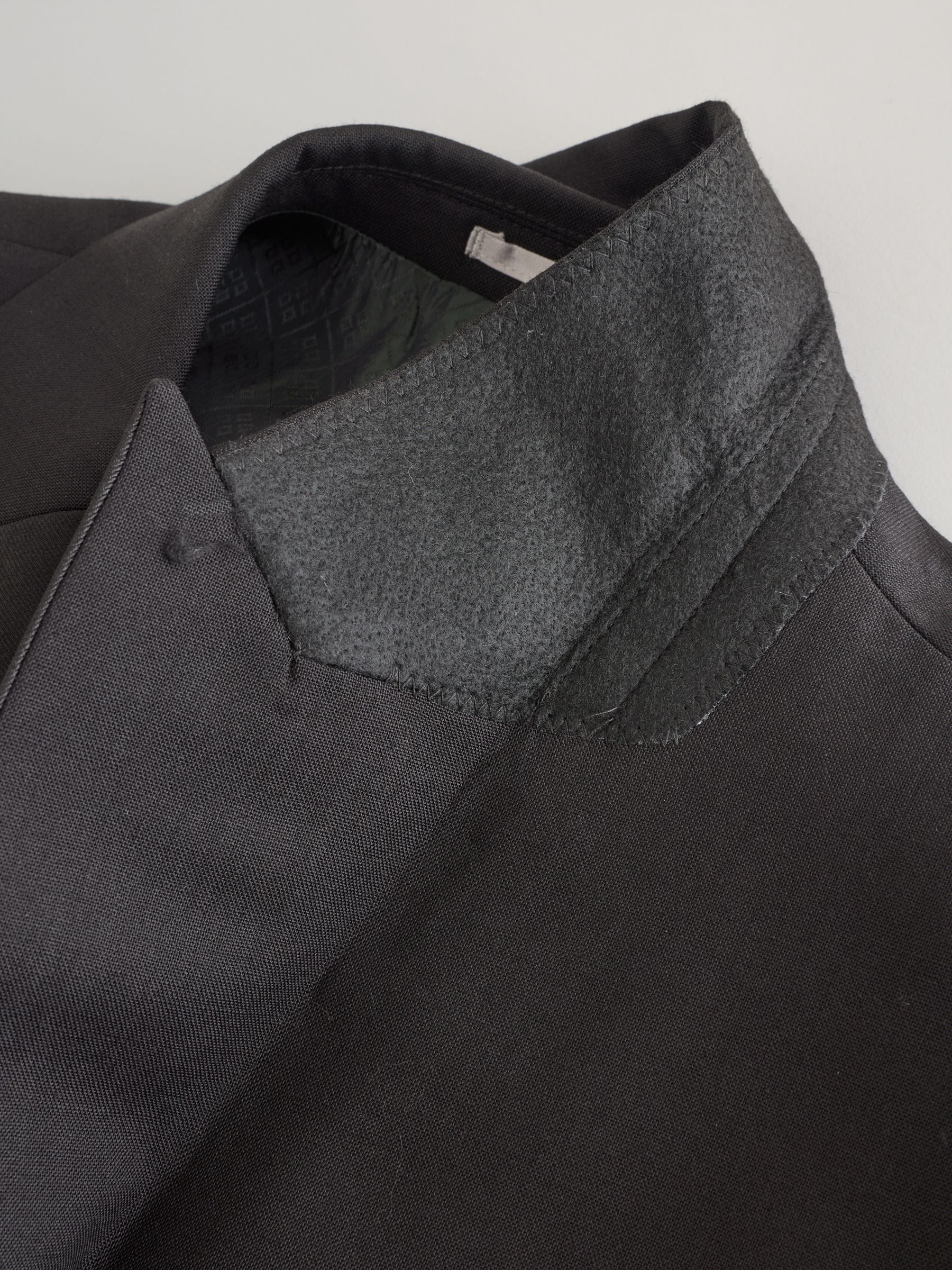 Zwart - Regular Fit Signature Nova Fides 100% Italian Wool Tuxedo Suit Jacket
