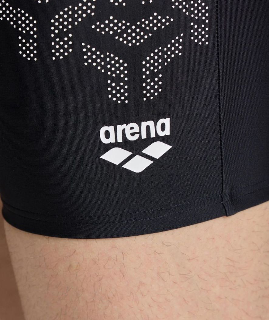 Arena lange badebukser til mænd - Kikko V - Sort/hvid