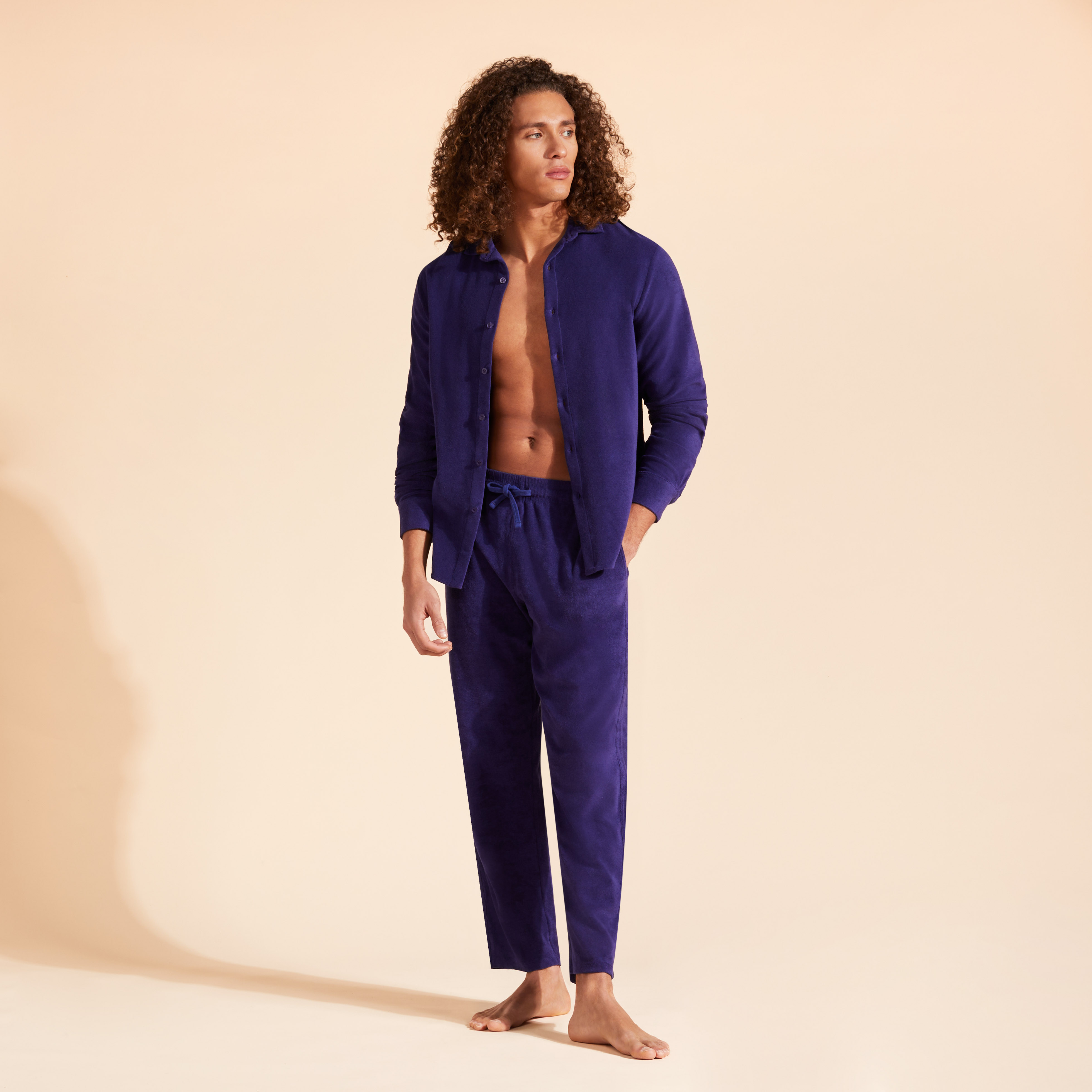 Chemise légère en éponge unie