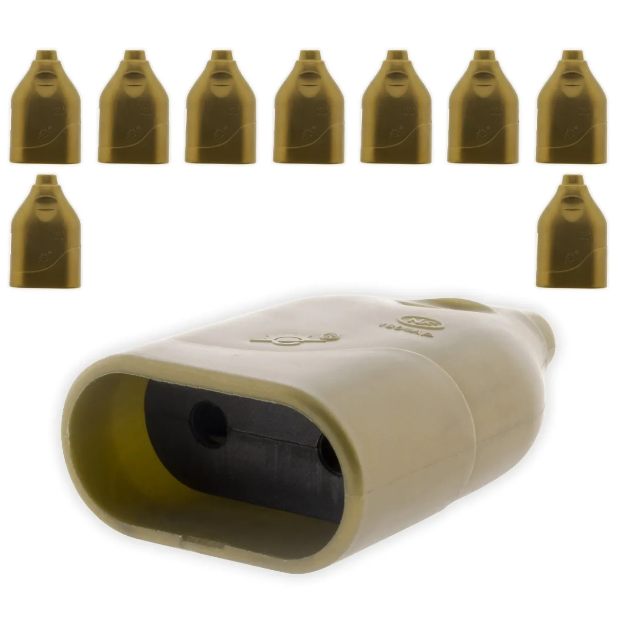Zenitech Fiche femelle 2P 6A - Lot de 10 - Or