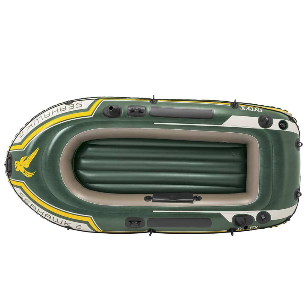 Conjunto de barco inflável Intex Seahawk 2 com remos e bomba.