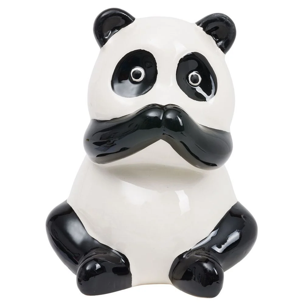 Panda céramique noir et blanc