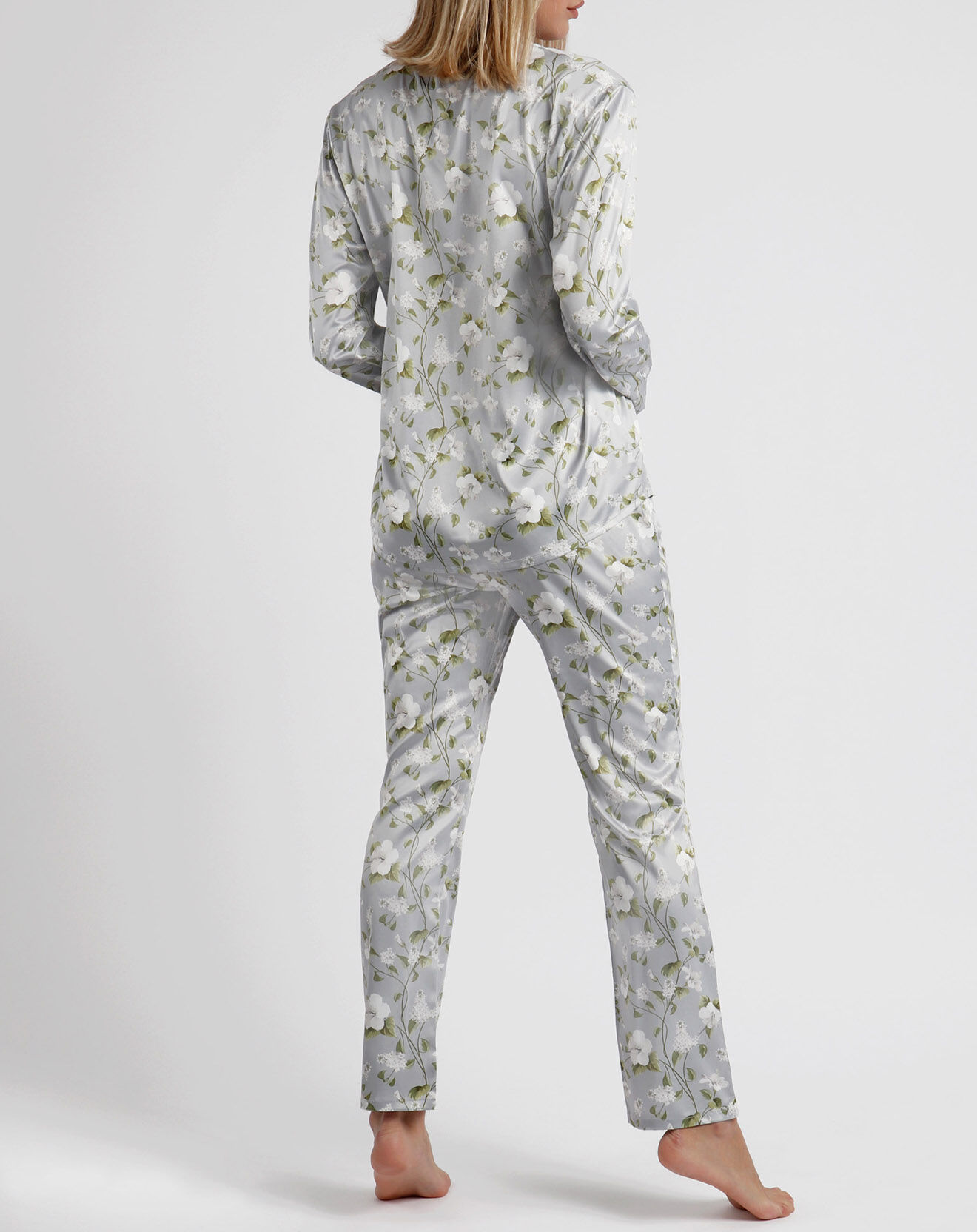 Admas Pyjama Chemise & Pantalon Selena gris