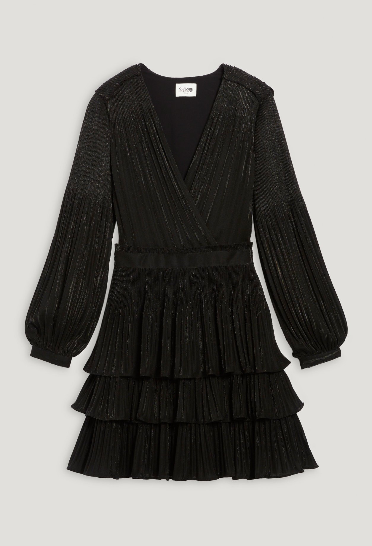 Robe courte plissee noire
