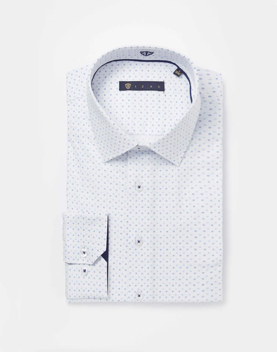 Chemise Micro-Motif Ciel