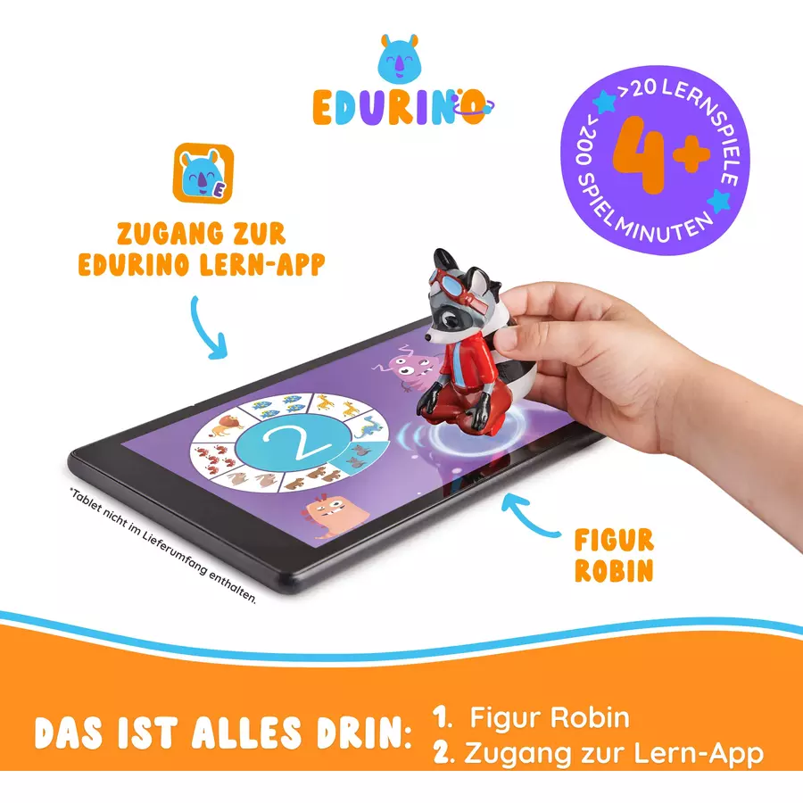 Edurino Lernspielzeug Lernfigur Edurino Figur Robin - Zahlen & Mengen Mehrfarbig