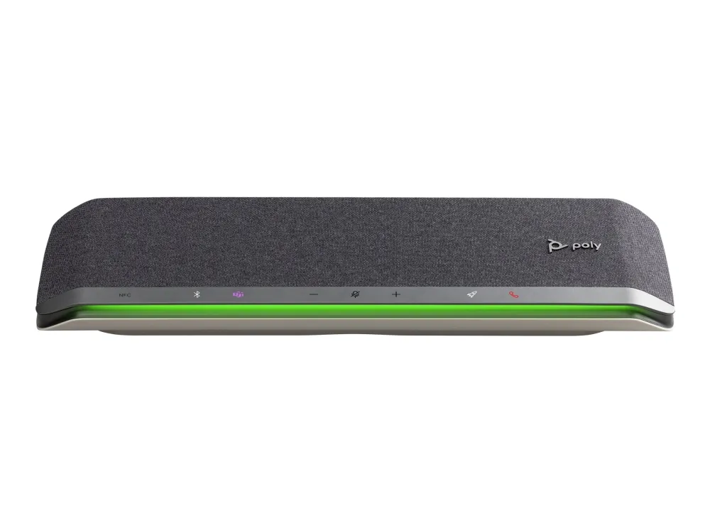 Poly Sync 60-M - Smart højttalertelefon - Bluetooth - kablet, trådløs - NFC - USB-A, USB-C - sølv - Certified for Microsoft Teams, Zoom Certified