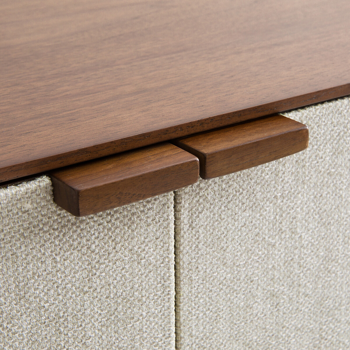 AM.PM<br>Mesa de cabeceira com 2 portas, nogueira e tecido, Aldon
