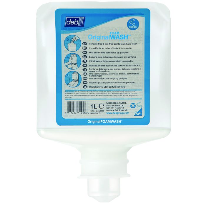 6st Deb ORG1L Stoko DEB Original Foam Wash 1 liter doos 6 flacons