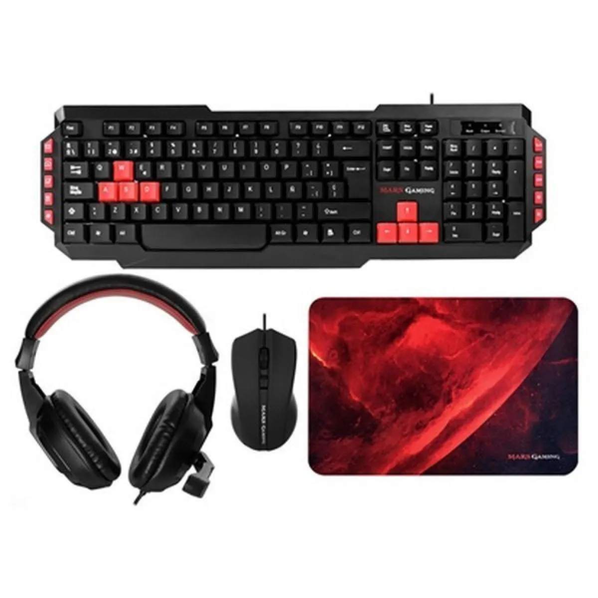 Mars Gaming Pack MRCP1 Noir Rouge