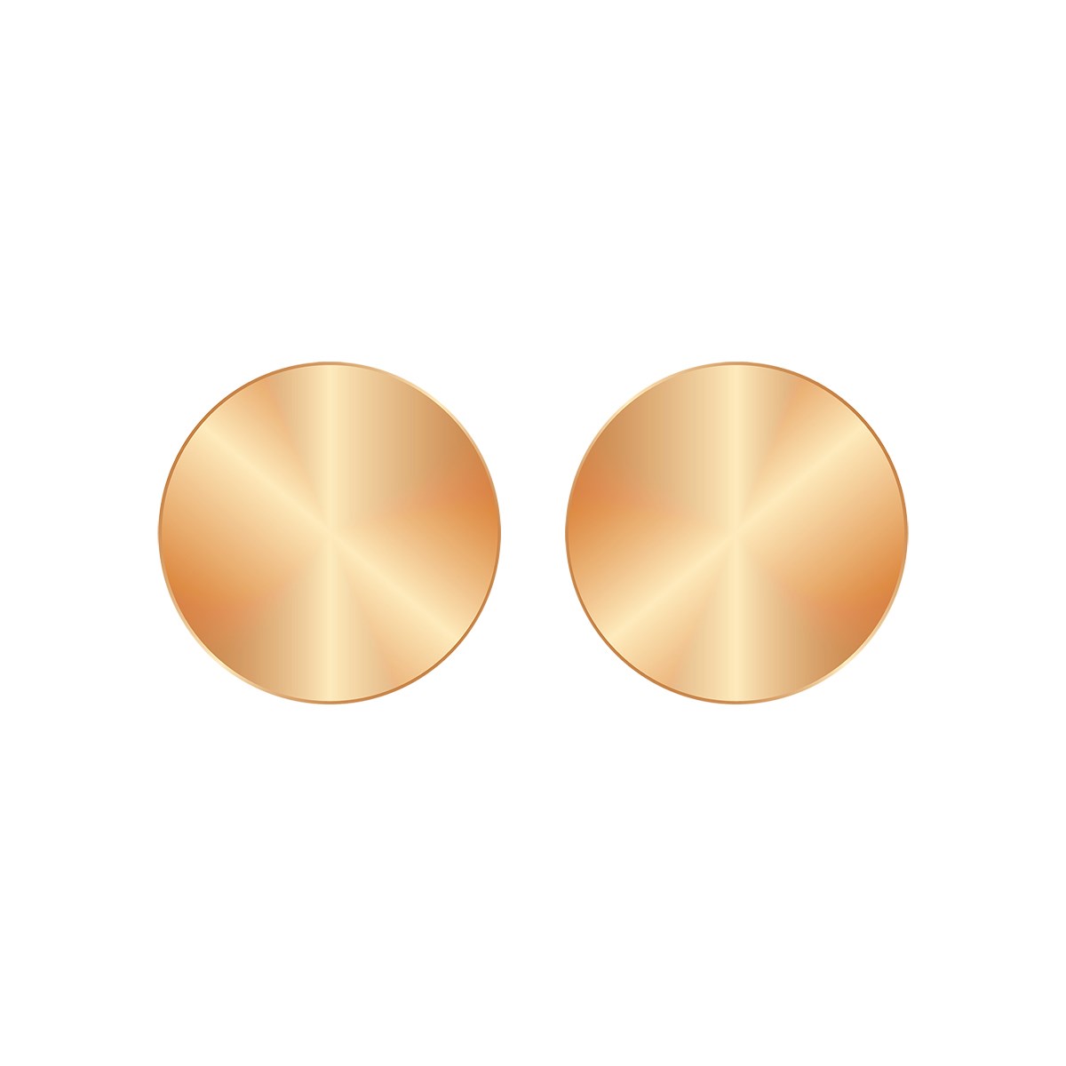 Boucles d'oreilles disque acier rose 5MM