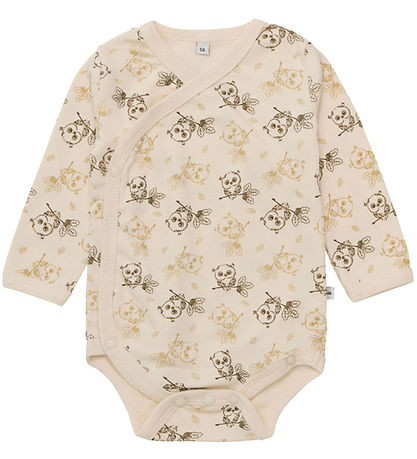 Pippi BabySlå-om Bodyer l/æ - 4-pak - Whitecap Grey