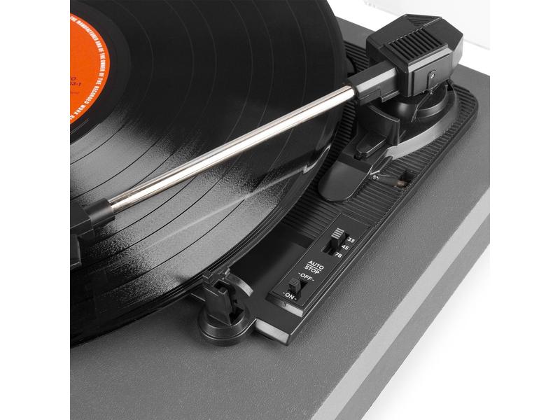 Fenton Plattenspieler RP165G Grau Hi-Fi Plattenspieler mit Bluetooth