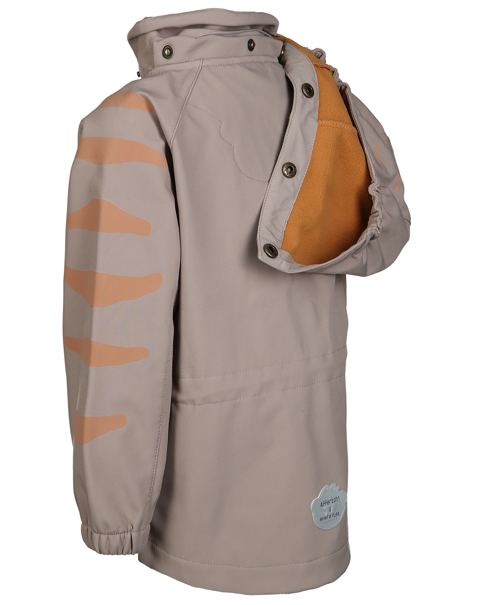 Softshelljacke AFFENZAHN MATALDO STRIPED mit Innenfleece in mocha meringue